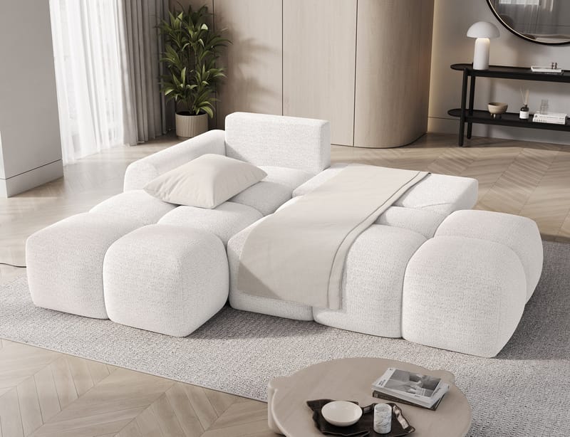 Vittario 3-sits Bubblig Bäddsoffa med Divan och förvaring Vänster - Royal 01 - Möbler - Vardagsrum - Bäddsoffor - Hörnbäddsoffa