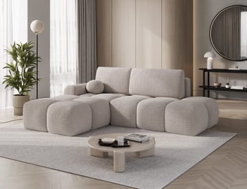 Vittario 3-sits Bubblig Bäddsoffa med Divan och förvaring Vänster - Royal 18 - Möbler - Vardagsrum - Bäddsoffor