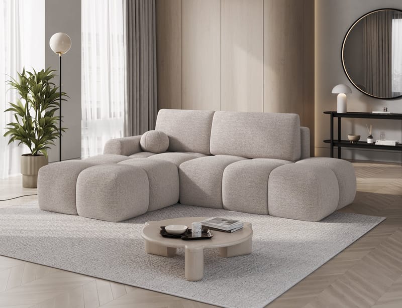 Vittario 3-sits Bubblig Bäddsoffa med Divan och förvaring Vänster - Royal 18 - Möbler - Vardagsrum - Bäddsoffor