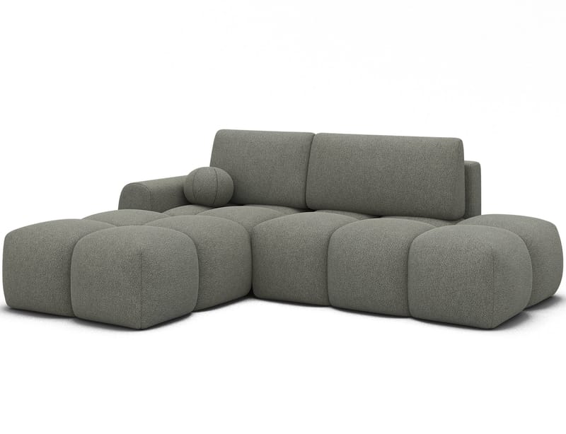 Vittario 3-sits Bubblig Bäddsoffa med Divan och förvaring Vänster, Xillar 100