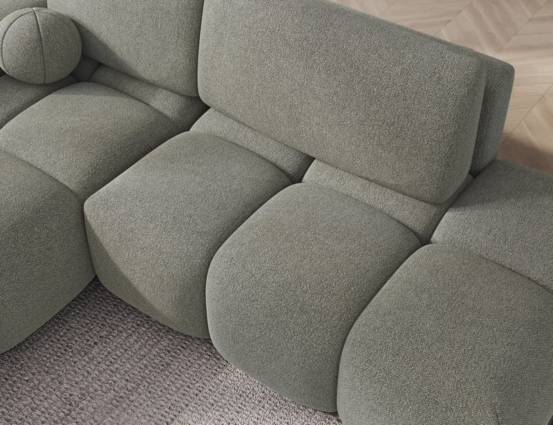Vittario 3-sits Bubblig Bäddsoffa med Divan och förvaring Vänster - Xillar 100 - Möbler - Vardagsrum - Bäddsoffor