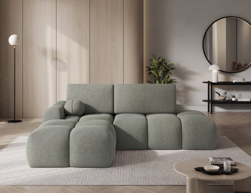 Vittario 3-sits Bubblig Bäddsoffa med Divan och förvaring Vänster - Xillar 100 - Möbler - Vardagsrum - Bäddsoffor