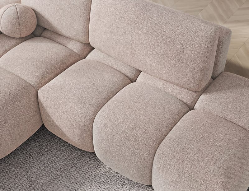 Vittario 3-sits Bubblig Bäddsoffa med Divan och förvaring Vänster - Xillar 20 - Möbler - Vardagsrum - Bäddsoffor - Hörnbäddsoffa
