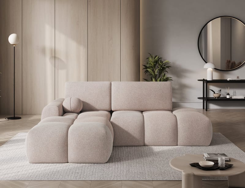 Vittario 3-sits Bubblig Bäddsoffa med Divan och förvaring Vänster - Xillar 20 - Möbler - Vardagsrum - Bäddsoffor - Hörnbäddsoffa