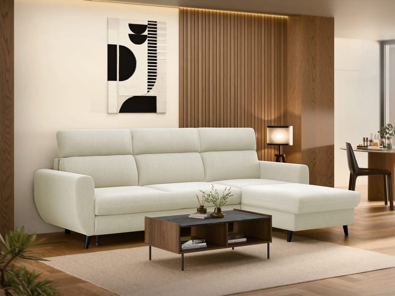 Vylon 3-sits Bäddsoffa med divan - beige - Möbler - Vardagsrum - Bäddsoffor
