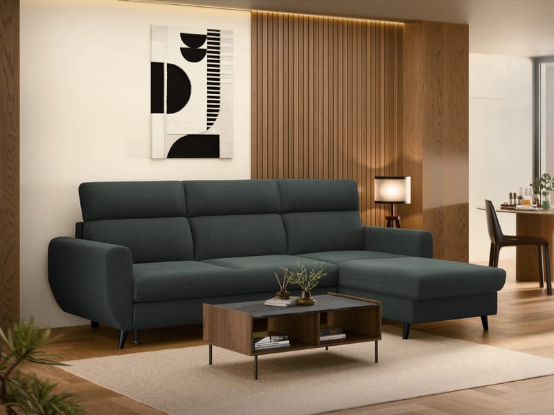 Vylon 3-sits Bäddsoffa med divan - grå - Möbler - Vardagsrum - Bäddsoffor