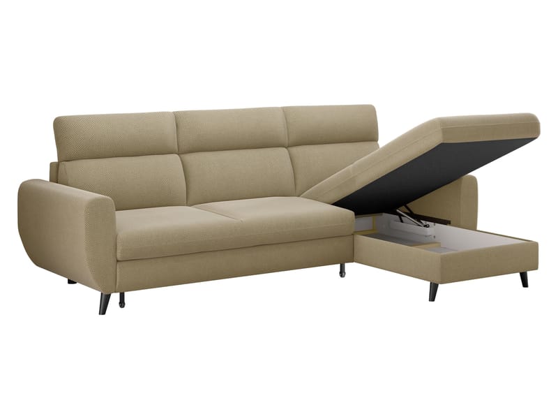 Vylon 3-sits Bäddsoffa med divan - grå - Möbler - Vardagsrum - Bäddsoffor - Hörnbäddsoffa