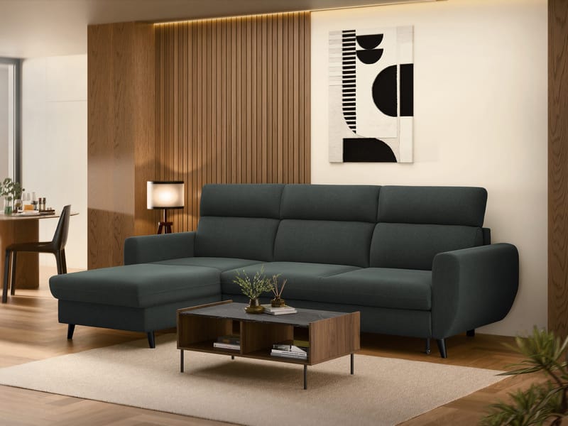 Vylon 3-sits Bäddsoffa med divan - grå - Möbler - Vardagsrum - Bäddsoffor - Hörnbäddsoffa