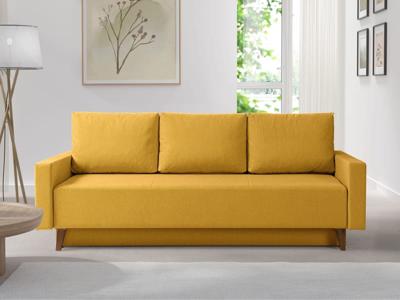 Waldsten 3-sits Bäddsoffa - Gul - Möbler - Vardagsrum - Bäddsoffor