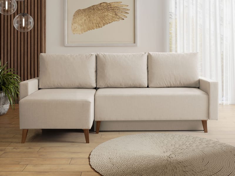 Waldsten 3-sits Bäddsoffa med Divan - Beige - Möbler - Vardagsrum - Bäddsoffor - Hörnbäddsoffa