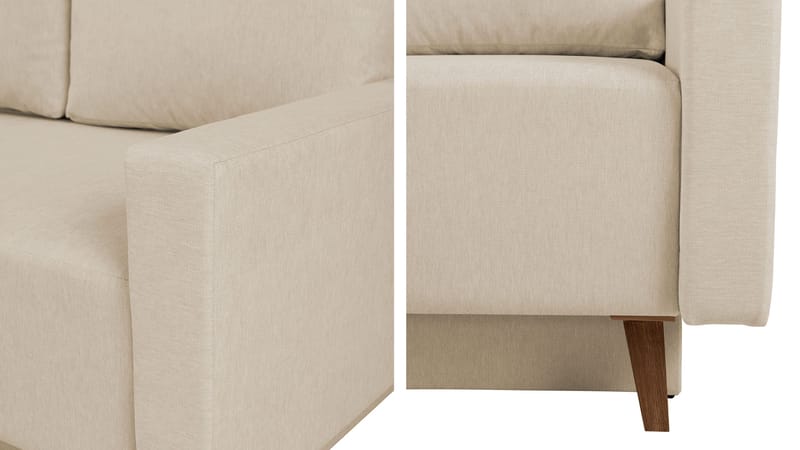 Waldsten 3-sits Bäddsoffa med Divan - Mörkgrön - Möbler - Vardagsrum - Bäddsoffor - Hörnbäddsoffa