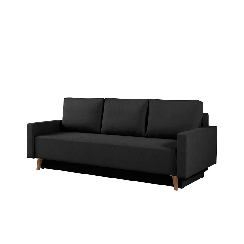 Waldsten 3-sits Bäddsoffa, Svart