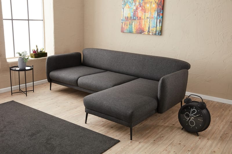 Wenus Divanbäddsoffa 3-sits - Antracit - Möbler - Vardagsrum - Bäddsoffor - Hörnbäddsoffa