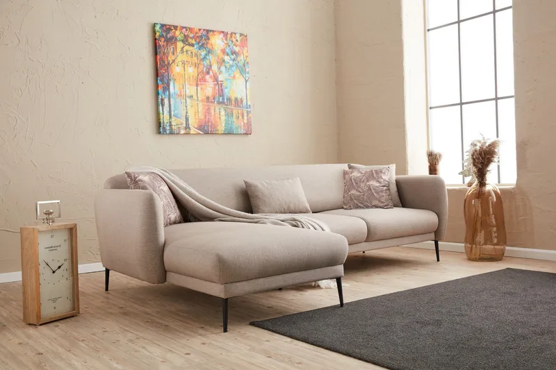 Wenus Divanbäddsoffa 3-sits - Beige - Möbler - Vardagsrum - Soffor - Divansoffa & schäslong