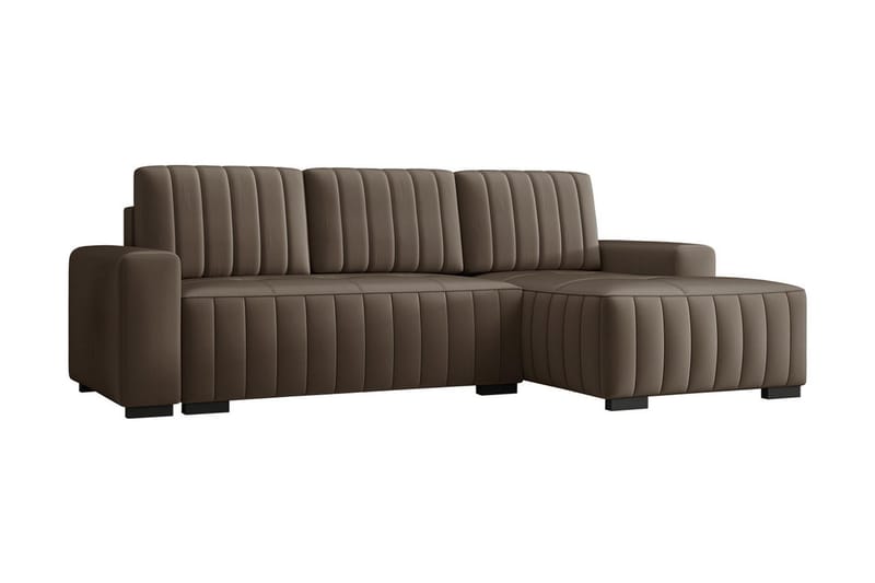 WESP 3-sits Bäddsoffa Höger - Brun - Möbler - Vardagsrum - Bäddsoffor