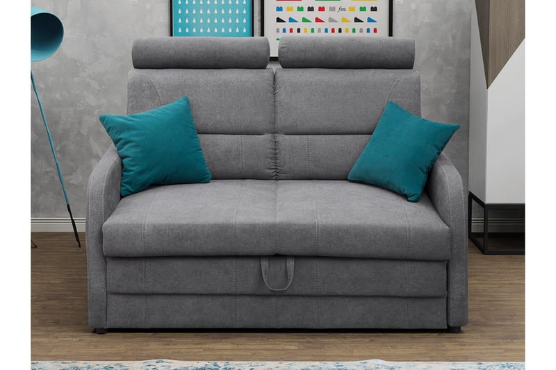 WIBARO Bäddsoffa 144x91x117 cm - Grå - Möbler - Vardagsrum - Bäddsoffor
