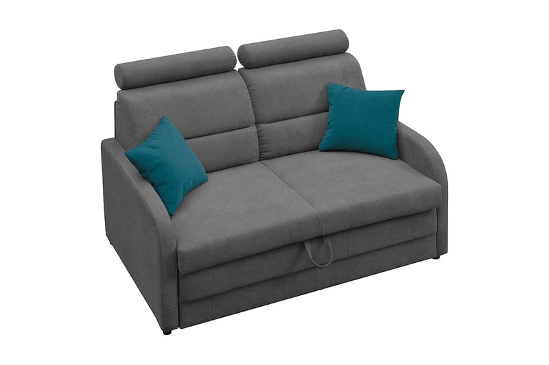 WIBARO Bäddsoffa 144x91x117 cm - Grå - Bäddsoffor - 2-sits bäddsoffa