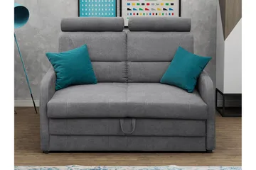 Wibaro Bäddsoffa 144x91x117 cm - Grå - Möbler - Vardagsrum - Bäddsoffor