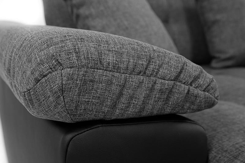 WICENZA U-Bäddsoffa 375x155x76 cm - Grå/Svart - Möbler - Vardagsrum - Bäddsoffor - U bäddsoffa