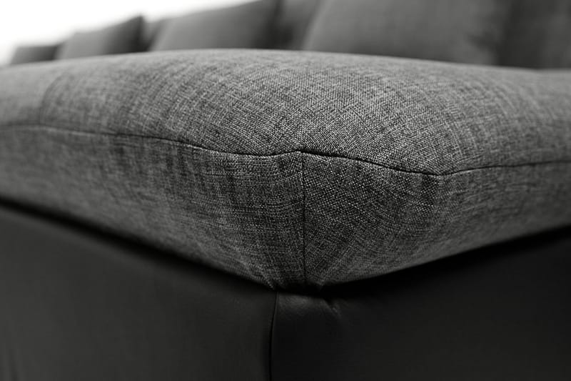 WICENZA U-Bäddsoffa 375x155x76 cm - Grå/Svart - Möbler - Vardagsrum - Bäddsoffor - U bäddsoffa