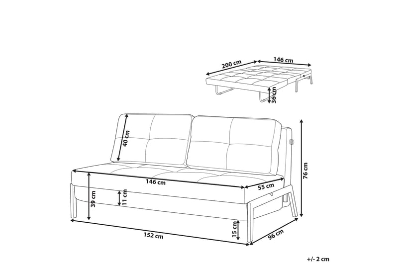 Wigwig Bäddsoffa 2-sits - Vit/Ljust trä - Möbler - Vardagsrum - Bäddsoffor