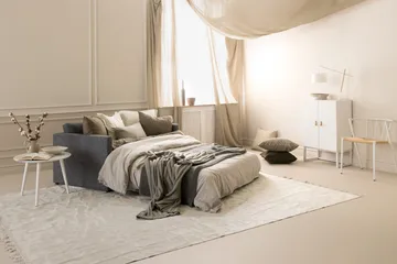 Willhelm Liten Bäddsoffa 2-sits 160 cm Bred - Grå / Ljusgrå - Möbler - Vardagsrum - Bäddsoffor