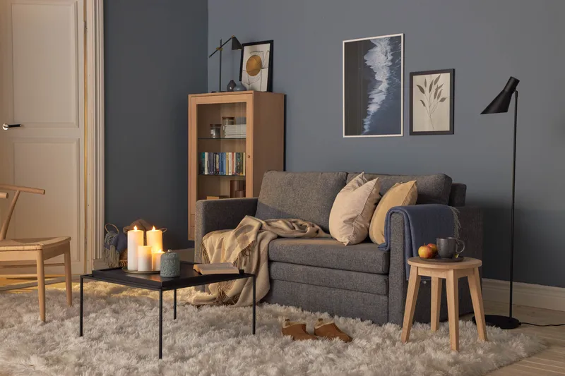 Willhelm Liten Bäddsoffa 2-sits 160 cm Bred - Grå / Ljusgrå - Möbler - Vardagsrum - Bäddsoffor