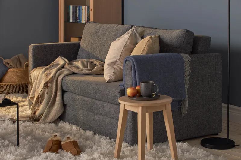 Willhelm Liten Bäddsoffa 2-sits 160 cm Bred - Grå / Ljusgrå - Möbler - Vardagsrum - Bäddsoffor