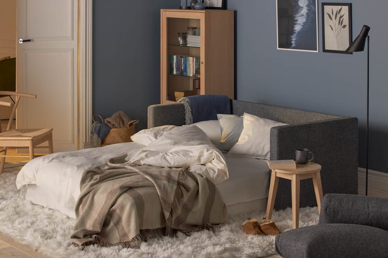 Willhelm Liten Bäddsoffa 2-sits 160 cm Bred - Grå / Ljusgrå - Möbler - Vardagsrum - Bäddsoffor