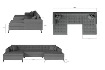 Willows U-bäddsoffa Dubbeldivan - Beige - Möbler - Vardagsrum - Bäddsoffor - U bäddsoffa