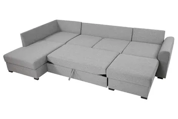 Wilma 6-sits Bäddsoffa - Grå/Vit - Möbler - Vardagsrum - Bäddsoffor - U bäddsoffa