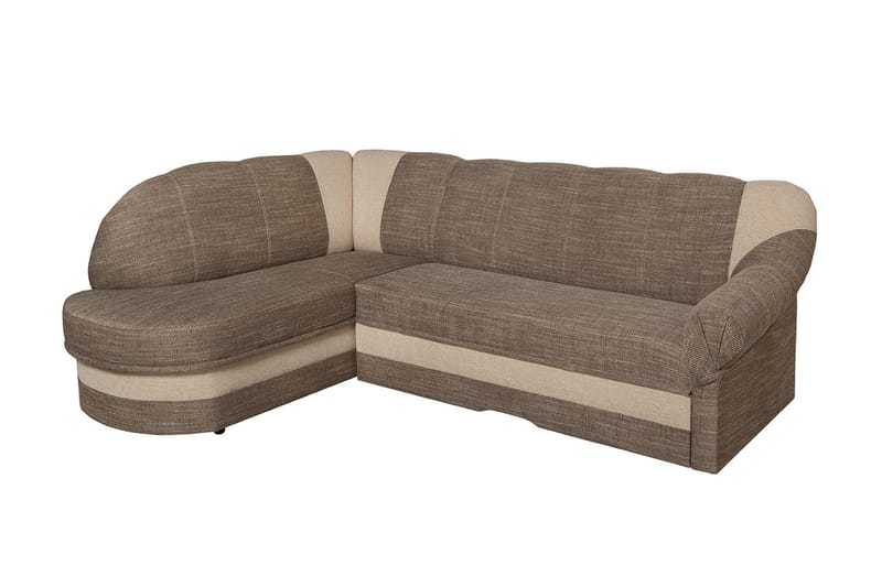 WINCHCESTER 7-sits Hörnbäddsoffa Vänster - Beige/Grå - Möbler - Vardagsrum - Bäddsoffor - Hörnbäddsoffa