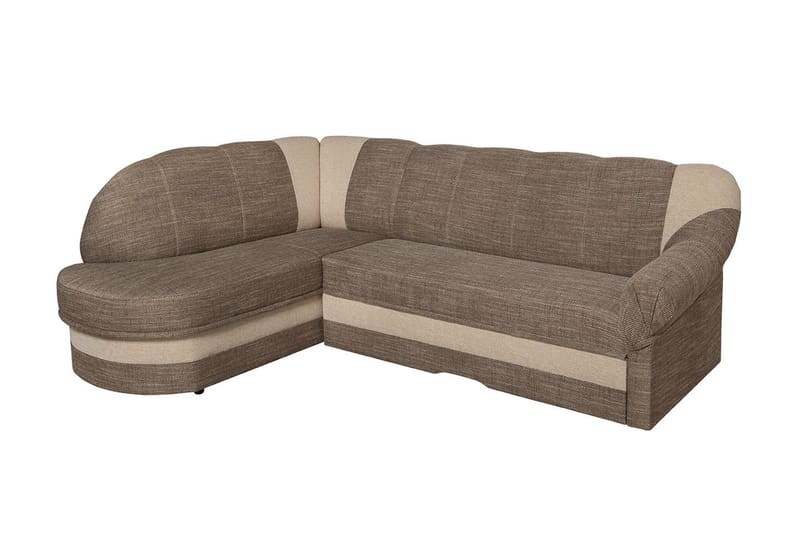 WINCHCESTER 7-sits Hörnbäddsoffa Vänster - Beige/Grå - Hörnbäddsoffa - Bäddsoffor