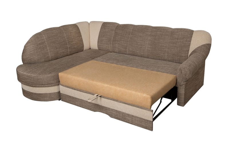 WINCHCESTER 7-sits Hörnbäddsoffa Vänster - Beige/Grå - Hörnbäddsoffa - Bäddsoffor