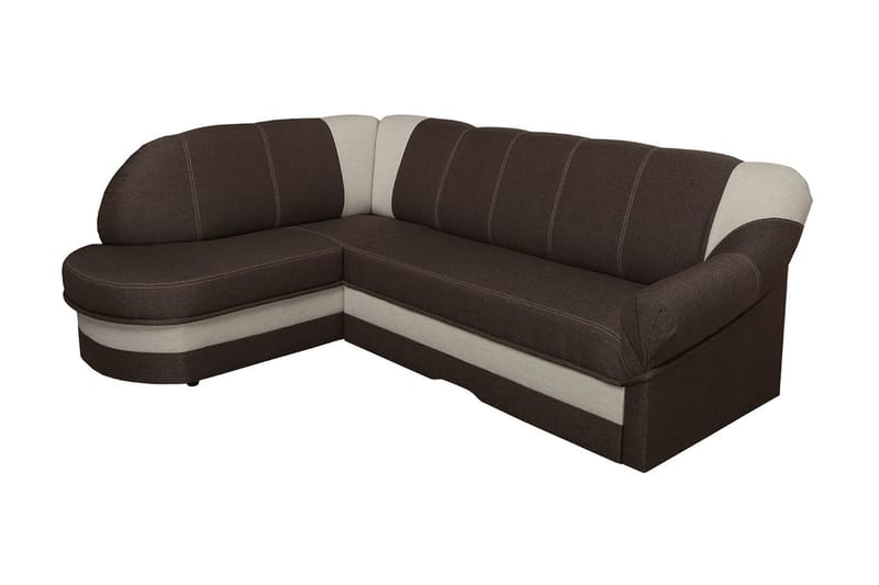 WINCHCESTER 7-sits Hörnbäddsoffa Vänster - Brun - Möbler - Vardagsrum - Bäddsoffor - Hörnbäddsoffa