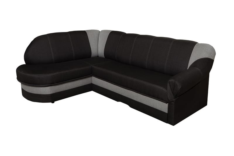 WINCHCESTER 7-sits Hörnbäddsoffa Vänster - Svart - Möbler - Vardagsrum - Bäddsoffor - Hörnbäddsoffa