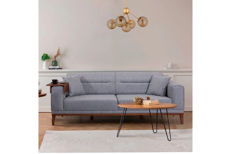 Wyong Bäddsoffa 3-sits 223x94 cm - Grå - Möbler - Vardagsrum - Bäddsoffor