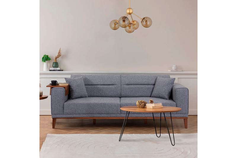 Wyong Bäddsoffa 3-sits 223x94 cm - Mörkgrå - Möbler - Vardagsrum - Bäddsoffor