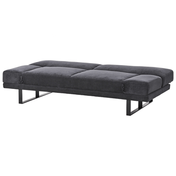 York 2-sits Längsbäddad Fällbar Bäddsoffa 105x190 cm i Chenille - Antracit - Möbler - Vardagsrum - Bäddsoffor - 2-sits bäddsoffa