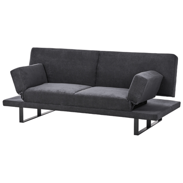 York 2-sits Längsbäddad Fällbar Bäddsoffa 105x190 cm i Chenille - Antracit - Möbler - Vardagsrum - Bäddsoffor - 2-sits bäddsoffa