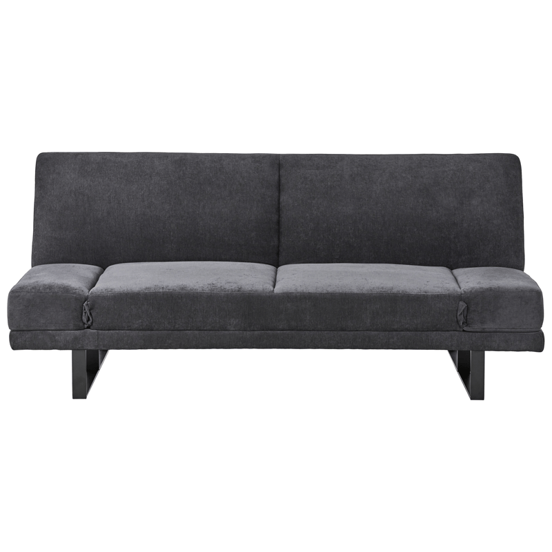 York 2-sits Längsbäddad Fällbar Bäddsoffa 105x190 cm i Chenille, Antracit