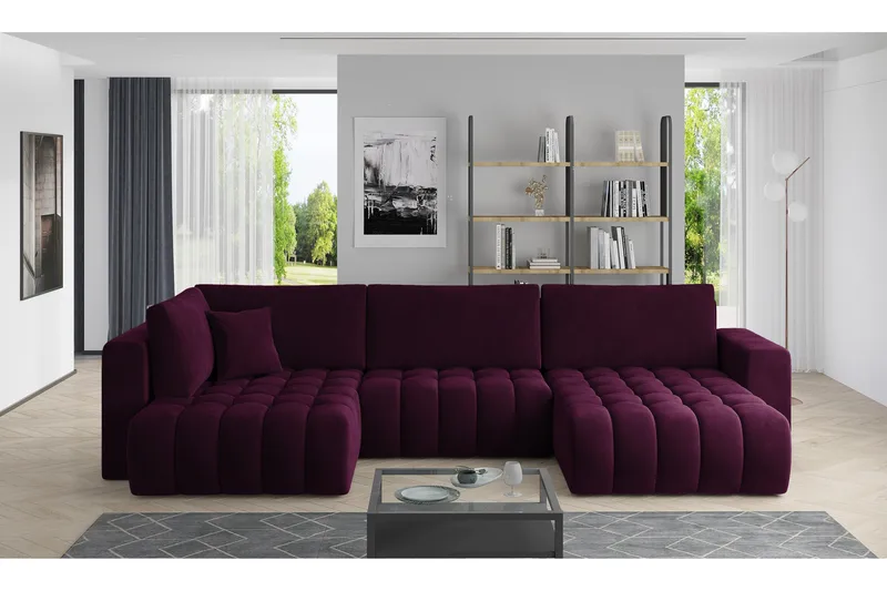 Yorktown U-bäddsoffa Divan Höger - Blå - Möbler - Vardagsrum - Bäddsoffor - U bäddsoffa
