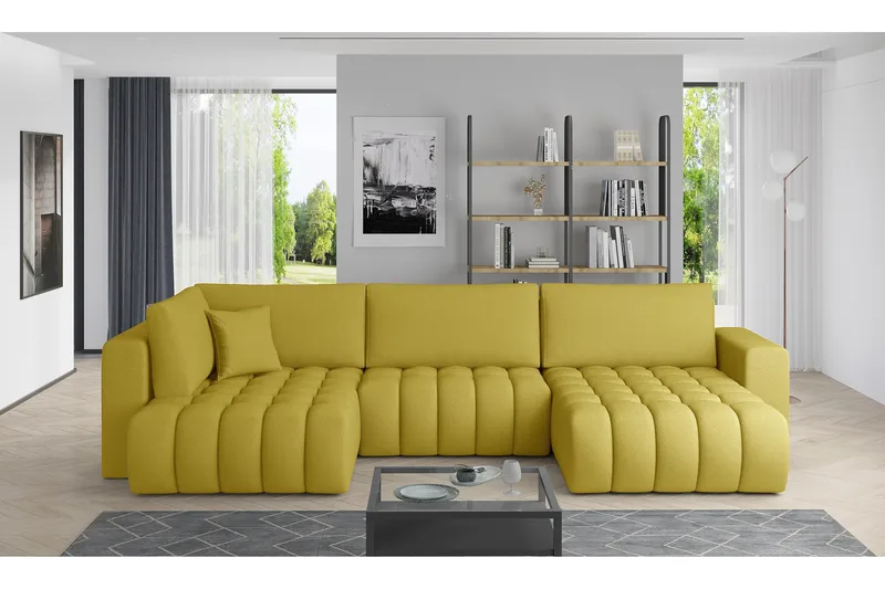 Yorktown U-bäddsoffa Divan Höger - Gul - Möbler - Vardagsrum - Bäddsoffor - U bäddsoffa
