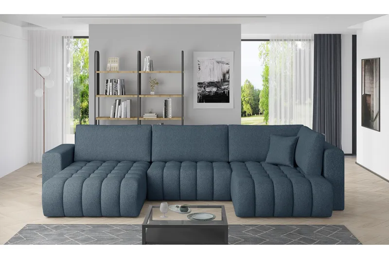 Yorktown U-bäddsoffa Divan Vänster, Blå