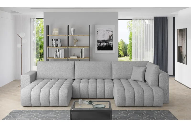 Yorktown U-bäddsoffa Divan Vänster, Grå