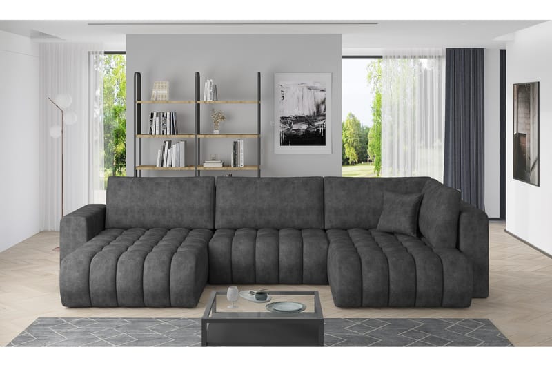 Yorktown U-bäddsoffa Divan Vänster - Mörkgrå - Möbler - Vardagsrum - Bäddsoffor - U bäddsoffa