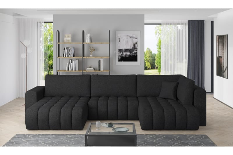 Yorktown U-bäddsoffa Divan Vänster - Mörkgrå - Möbler - Vardagsrum - Bäddsoffor - U bäddsoffa