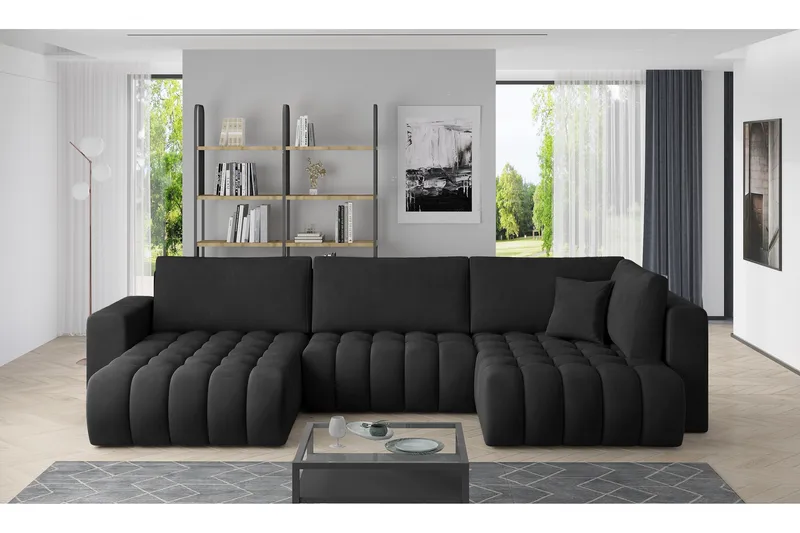 Yorktown U-bäddsoffa Divan Vänster - Mörkgrå - Möbler - Vardagsrum - Bäddsoffor - U bäddsoffa