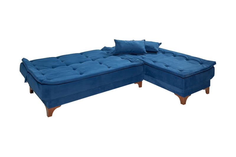 ZAGURSKI Bäddsoffa med Divan Höger Blå - Möbler - Vardagsrum - Bäddsoffor