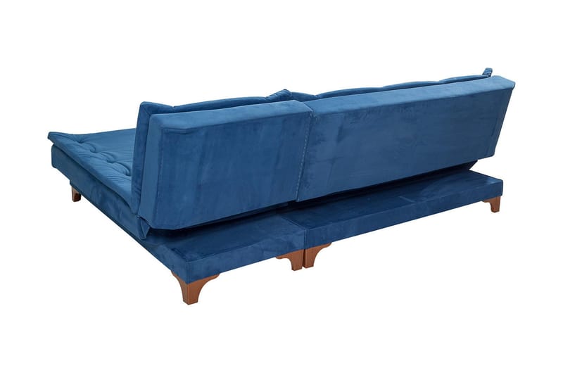 ZAGURSKI Bäddsoffa med Divan Höger Blå - Möbler - Vardagsrum - Bäddsoffor